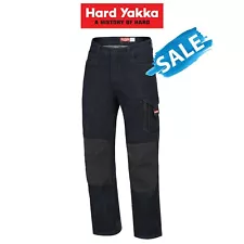 SALE! Hard Yakka Legends Denim Work Jeans Cargo Pants Heavy Duty Cordura Y03041