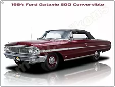 1964 Ford Galaxie 500 Convertible New Metal Sign: Pristine Restoration