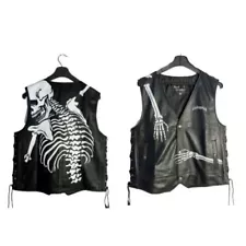 ROD GODSPEED BIKER BLACK LEATHER VEST