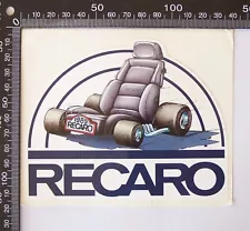 VINTAGE RECARO CAR SEATS RACING SPONSOR AUTO SHOP ADVERTISING PROMO STICKER