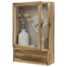 Shadow Box Display Case Large 11x16 Shadow Box Picture Frame W/ Drawer Wood