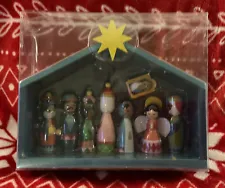 Wondershop By Target 9-piece Wooden Christmas Nativity Set New In Box