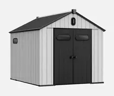 TAUS 8'x10' Heavy Duty Tool Sheds Outdoor Storage Shed Lockable House tool shed