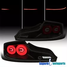 For 2003-2007 Infiniti G35 Coupe LED Black Smoke Tail Lights+Sequential Signal