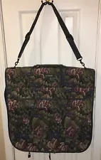 Samsonite Hanging Garment Bag Suitcase Floral Tapestry Luggage Vintage