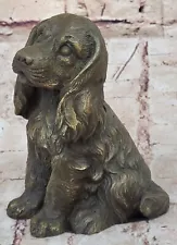 New ListingCocker Spaniel Big Eared Puppy Dog Bronze Figurine Statue Sculpture 6" x 4"