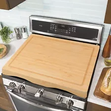 Stove Cover Board for Gas Stovetop - Raised Cutting Board with Legs and Juice...