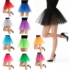 TUTU Skirt Ladies Dance Party Ballet Fancy Dress Petticoat 3 Layers Costume Lot