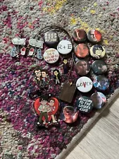 IT Stephen King Reddie Fanmade Pins and Keychains and Buttons Lot