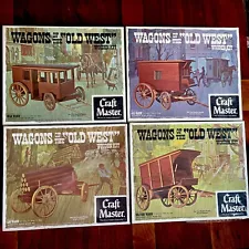 Craft Master Wagons Of The Old West Wooden Kits Milk, Jail, Log, Delivery Wagons