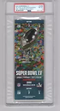 2021 SUPER BOWL LV PSA NM-MT 8 Ticket BUCS / CHIEFS TOM BRADY MVP BLUE VARIETY