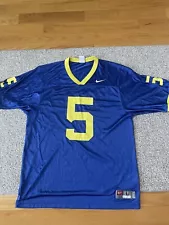 Joe Flacco University of Delaware Blue Hens Nike Jersey Vintage Mens Large