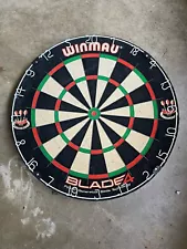 Never used Winmau Blade 4 Dart Board 17.5" Diameter Game Darts Dartboard