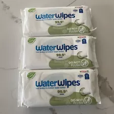 WaterWipes Plastic-Free 99.9% Water Based Baby Wipes Fragrance-Free 3 Packs NEW!