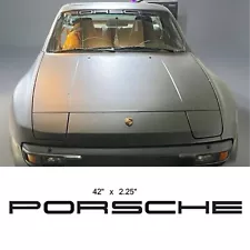 Custom Windshield Sticker Decal for Porsche 944 42" x 2 1/4" - Matte Black