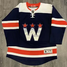 Washington Capitals W All Caps Alternate Jersey L/XL NHL HOCKEY