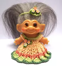 Troll Doll Clothes For 2 1/2" or 2 3/4" DAM CROCHET OUTFIT COMBINE SHIPPING NEW