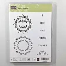 Stampin Up Make A Medallion Stamp Set Love Friend Thanks USED