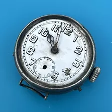 1917 World War 1 WW1 Sterling Silver Military Trench Swiss Watch For restoratio