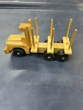 Handmade Wooden Truck Log Hauler Logger Logging