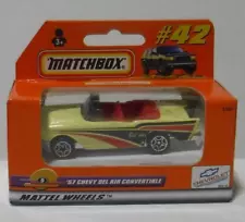 '57 Chevy Bel Air Convertible Yellow Matchbox 42 1:64 050423AST