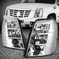 [HID] For 07-14 Cadillac Escalade ESV EXT Projector Headlight Lamps Chrome/Clear (For: More than one vehicle)