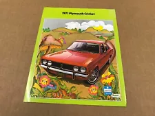 Vintage 1971 Plymouth Cricket 2-Page Dealership Salesman Brochure