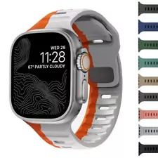 For Apple Watch Series Ultra 9 8 7 SE 6 5 iWatch 49mm Silicone Sport Strap Band