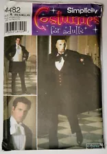 Simplicity Mens Costume Pattern 4482 Phantom of the Opera Suit XS S M L XL Uncut