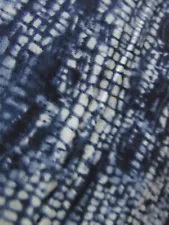 Indigo blue white tie dyed fabric Timeless Treasures quilt craft sew 1 yard +