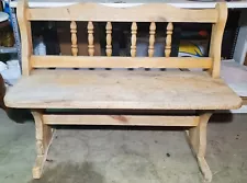 Antique Oak Heavy Duty Sturdy 2 Person Bench 42"x14"x32" Ready to Paint / Stain