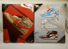 Off White X Air Jordan 1 Retro High & Blazer Mid Oliver Gal Canvas Print 14x11