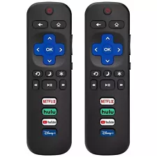 (Pack of 2) Replacement Remote Control Only for Roku TV(Not for Roku Stick/Box)