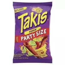 Takis Fuego 17 oz Fiesta Size Bag, Hot Chili Pepper & Lime Flavored Extreme