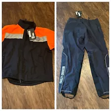 Harley Davidson motorcycle XL Rain Suit Riding Gear Waterproof jacket and pant