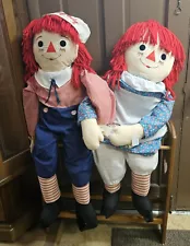 Extra Large 48 Inch Raggedy Ann And Andy Dolls..... Dance with me !!!