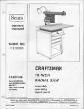 craftsman 10 radial arm saw for sale