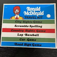 Vintage 1974 McDonalds Memorabilia Ronald McDonald Travel Kit Complete USA Made