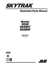 JLG Skytrak 5028 5028HT 5028HF Telescopic Forklift ILLUSTRATED PARTS MANUAL