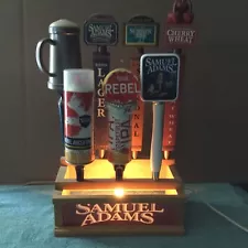 SAM ADAMS Lighted 7 Tap beer Tap handle display stand 2 LEVELS OF DISPLAY ðº