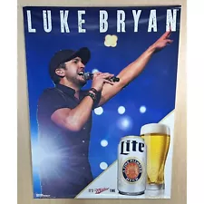 2014 Miller Lite & Luke Bryan 18 X 24 Advertising Poster