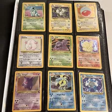 Old Pokemon 164 Card Collection Lot Binder Holo Shadowless Early Series Wotc 1st