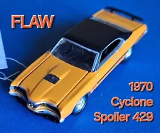 Johnny Lightning RARE MINT VTG ©2000 Prototype 1970 Cyclone Spoiler 429 + FLAW