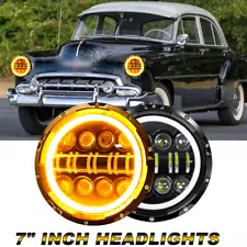 PAIR For 1949-1952 Chevy Styleline Deluxe Pair 7" inch Round Headlights Hi/Lo (For: 1950 Chevrolet Styleline Deluxe)