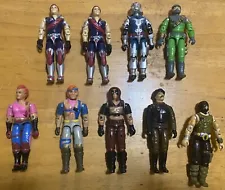 Vintage GI Joe Lot Of 9 Action Figures Loose Incomplete Read Description