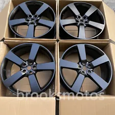 22" NEW SATIN BLACK 5 SPOKE WHEELS RIMS FITS FOR 2019+ LAND ROVER DEFENDER L663