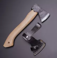 Custom Made Hand Forged Mini Carbon Steel Hatchet For Hikers . Forest Axe