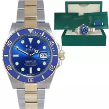 2024 NEW PAPERS Rolex Submariner 41mm Blue 126613LB Two Tone Gold Steel Watch