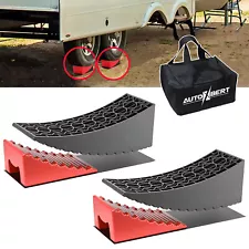 2 Pk Camper Leveler RV Truck Leveling Blocks Ramps Wheel Chock Parking Block New