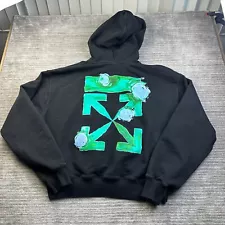 Off-White Hoodie Mens 2XL XXL Black Green Tornado Arrows Sweatshirt Pullover